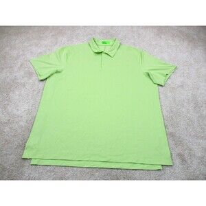 Lululemon Logo Sport Polo Shirt Men 2XL XXL Green Short Sleeve Golf Athletic